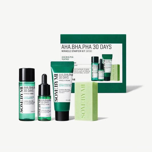 Some By Mi AHA-BHA-PHA 30 Days Miracle Starter Kit (Toner + Serum + Cream + Soap)